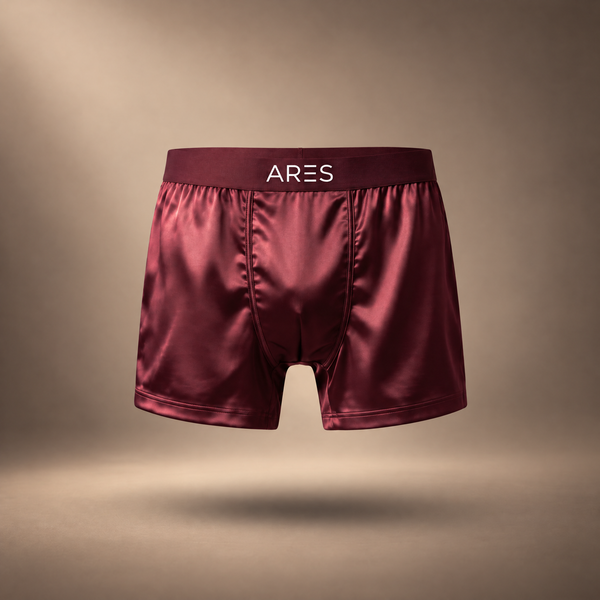 Boxers de seda ARES | Conforto durante todo o dia (Edição borgonha)