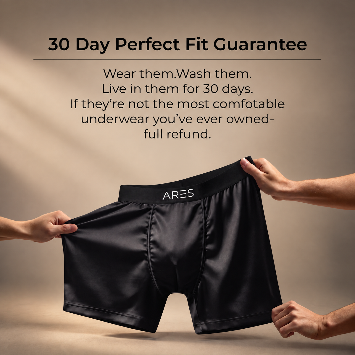 ARES Boxers de seda | Conforto durante todo o dia